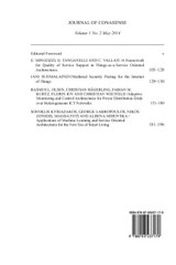 Journal of CONASENSE 1-2; Interaction of Communications, Navigations and Sensing with Control and Automation for Smart Services Provision