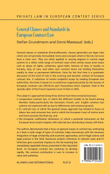 General Clauses and Standards in European Contract Law