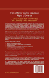 The EC Merger Control Regulation The EC Merger Control Regulation