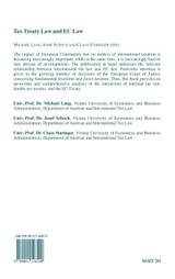 Tax Treaty Law and EC Law Tax Treaty Law and EC Law