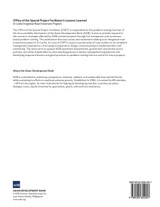 Office of the Special Project Facilitator's Lessons Learned