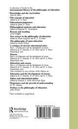 Education and the Education of Teachers