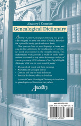 Ancestry's Concise Genealogical Dictionary Ancestry's Concise Genealogical Dictionary