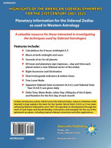 The American Sidereal Ephemeris 2001-2025