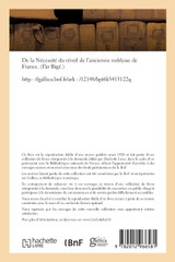 De la Nécessité du réveil de l'ancienne noblesse de France