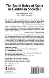 Social Roles Of Sport In Carib Social Roles Of Sport In Carib
