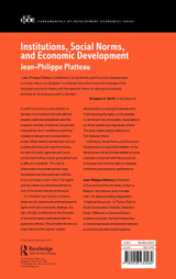 Institutions, Social Norms and Economic Development Institutions, Social Norms and Economic Development