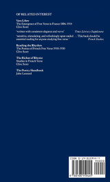 Poetics of French Verse Poetics of French Verse