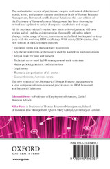 A Dictionary of Human Resource Management