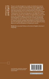 Women, Privacy and Modernity in Early Twentieth-Century British Writing