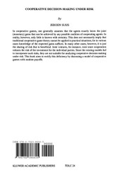 Cooperative Decision-Making Under Risk Cooperative Decision-Making Under Risk