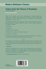 Topics from the Theory of Numbers