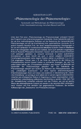 Phänomenologie der Phänomenologie Phänomenologie der Phänomenologie