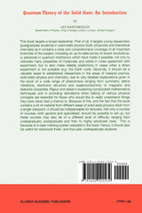 Quantum Theory of the Solid State Quantum Theory of the Solid State