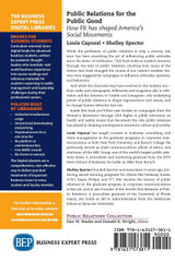 Public Relations for the Public Good Public Relations for the Public Good