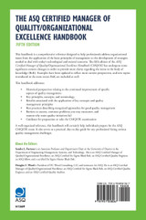 The ASQ Certified Manager of Quality/Organizational Excellence Handbook