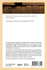 Lettre de F. Pyat aux électeurs de la Seine, du Cher et de la Nièvre