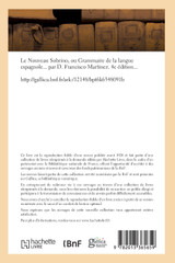 Le Nouveau Sobrino, ou Grammaire de la langue espagnole. 4e édition