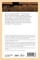 Vente des cabinets de MM . Consistante en divers morceaux de peinture, sculpture, marbre,