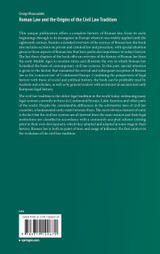 Roman Law and the Origins of the Civil Law Tradition Roman Law and the Origins of the Civil Law Tradition