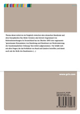 Vergleich des Europäischen Rates der neuen europäischen Verfassung mit dem deutschen Bundesrat