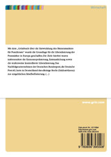 Kritische Analyse der Liberalisierung im Postsektor durch Mindestlöhne Kritische Analyse der Liberalisierung im Postsektor durch Mindestlöhne