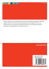 Der Transformationsprozess in Bulgarien. Politische, ökonomische und soziokulturelle Aspekte Der Transformationsprozess in Bulgarien. Politische, ökonomische und soziokulturelle Aspekte