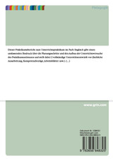 Portfolio zum Unterrichtspraktikum im Fach Englisch Portfolio zum Unterrichtspraktikum im Fach Englisch