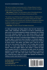 Perspectives on the Ideas of Gregory Bateson, Ecological Intelligence, and Educational Reforms