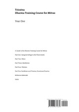 Dharma Training Course Year One Dharma Training Course Year One