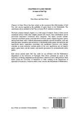Chapters in Game Theory
