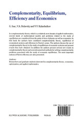Complementarity, Equilibrium, Efficiency and Economics