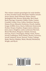 Colonial Families of Anne Arundel County, Maryland Colonial Families of Anne Arundel County, Maryland