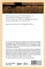 Discours prononcé par M. l'abbé Guillon, à l'occasion de la célébration du mariage de Discours prononcé par M. l'abbé Guillon, à l'occasion de la célébration du mariage de