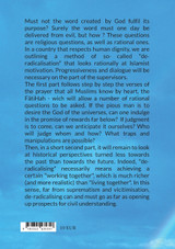 Canvas of a method of "de-radicalisation" Canvas of a method of "de-radicalisation"
