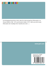 Thomas Hobbes und Friedrich Schillers philosophische Anthropologien. Widerlegen Schillers Überlegungen das mechanistische Konzept von Hobbes?