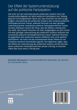 Der Effekt Der Systemunterstutzung Auf Die Politische Partizipation Der Effekt Der Systemunterstutzung Auf Die Politische Partizipation