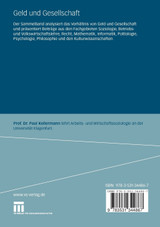 Geld und Gesellschaft Geld und Gesellschaft