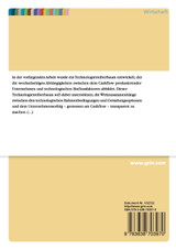 Konzipierung eines Technologietreiberbaums für den Cashflow produzierender Unternehmen Konzipierung eines Technologietreiberbaums für den Cashflow produzierender Unternehmen