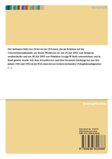 Der Sarbanes-Oxley Act of 2002