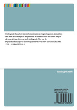 Cogito ergo sum. Das Cogito-Argument und seine Position bezüglich des Skeptizismuses Cogito ergo sum. Das Cogito-Argument und seine Position bezüglich des Skeptizismuses