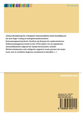 Target Costing und die Rolle des Controllings im Zielkostenmanagement Target Costing und die Rolle des Controllings im Zielkostenmanagement