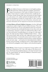 A Critical History of French Children's Literature