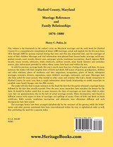 Harford County, Maryland Marriage References and Family Relationships, 1876-1880 Harford County, Maryland Marriage References and Family Relationships, 1876-1880