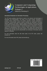 Computer and Computing Technologies in Agriculture, Volume II Computer and Computing Technologies in Agriculture, Volume II