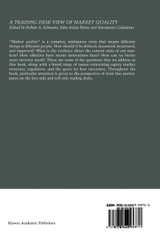 A Trading Desk View of Market Quality A Trading Desk View of Market Quality