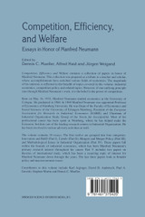 Competition, Efficiency, and Welfare Competition, Efficiency, and Welfare