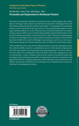 Personality and Temperament in Nonhuman Primates Personality and Temperament in Nonhuman Primates