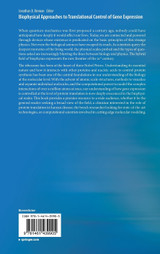 Biophysical approaches to translational control of gene expression