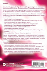 Numerical Analysis with Algorithms and Programming
